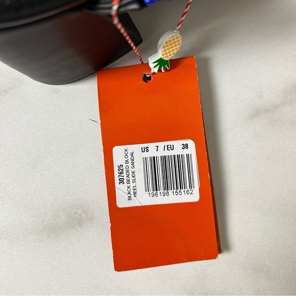 Farm Rio Beaded Block Heel Slide Sandals - Picture 8 of 9